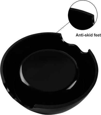 M&BGWPP Melamine Plastic Dog Food Bowl, Non Skid Base，Anti-Slip Pet Feeder Bowls, 2-in-1 Removable Stainless Steel Pet Feeder Holder for Dogs and Cats (14oz 6.89in*2.24 in, Black)