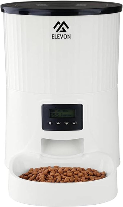 Elevon 4L Automatic Cat Feeder – Programmable Dog & Pet Food Dispenser with 10s Voice Recorder, Portion Control, Desiccant Bag, Auto Pet Feeder for Cats and Dogs