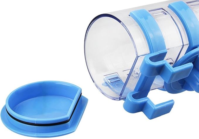 BXT Automatic Pet Water Bottle for Dogs Cats Rabbits Ferrets, 13.5 oz Capacity Rear-Filling Water Feeder Hanging No-Drip Water Drinking Holder- Keep Your Pet Hydrated (Blue)