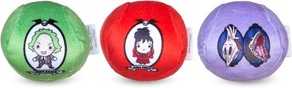 Beetlejuice Catnip Jingle Balls Cat Toy, 3 Pack Featuring Beetlejuice, Lydia, Barbara and Adam
