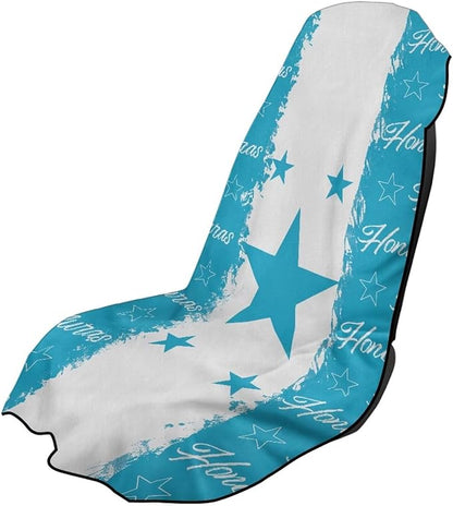 SEANATIVE Flag of Honduras Car Towel Seat Covers, Washable Seat Protector, One Towel Cushion Cover, Fit Beach Swimming Outdoor Sports, Universal Fit Most Cars Trucks SUVs