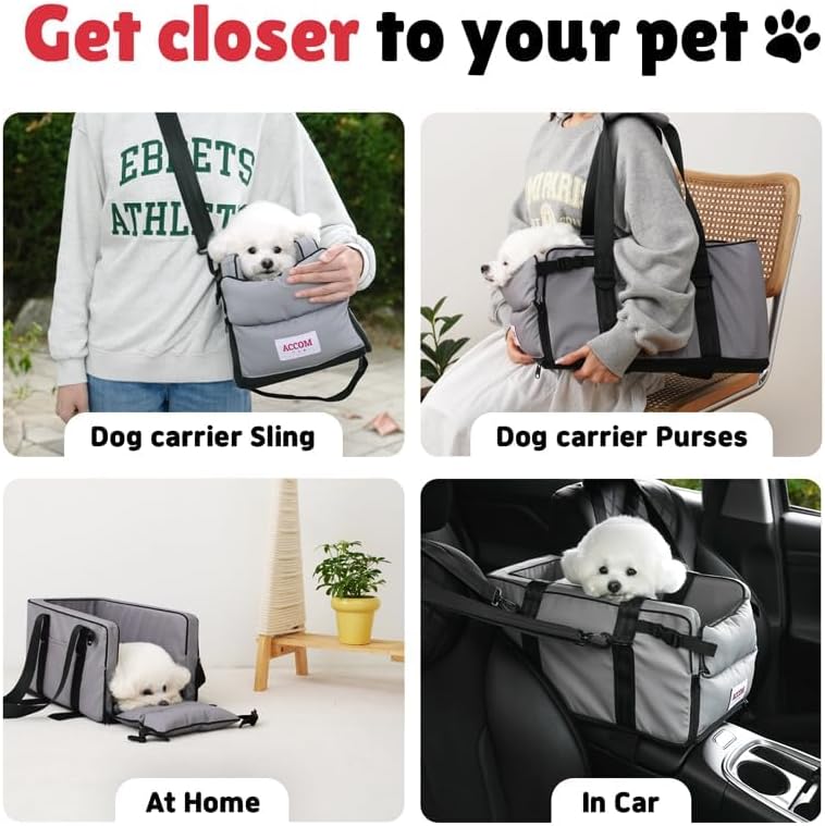 Center Console Car Seat for Small Dogs and Cats up to 11 lbs - Armrest Pet Booster, Waterproof Bed for Car, Essential Travel Carrier - Image 3