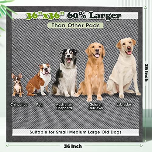 Gimars Upgrade Odor Control 4XL 36x36 Extra Large Thicken 9 Layers Extra Absorbent Charcoal Pee Pads for Dogs - Leak Proof Dog Training Pads Quick Dry - 30 Counts - Image 5