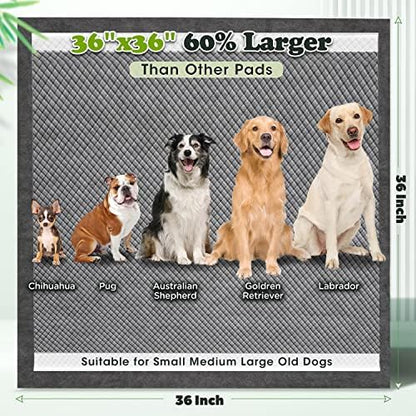 Gimars Upgrade Odor Control 4XL 36x36 Extra Large Thicken 9 Layers Extra Absorbent Charcoal Pee Pads for Dogs - Leak Proof Dog Training Pads Quick Dry - 30 Counts - Image 5