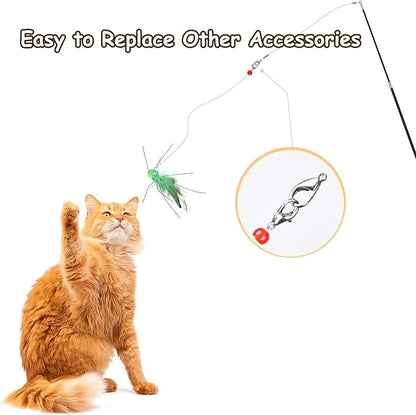 ORSDA Cat Wand Toy, Cat Teaser Toy for Indoor Cats