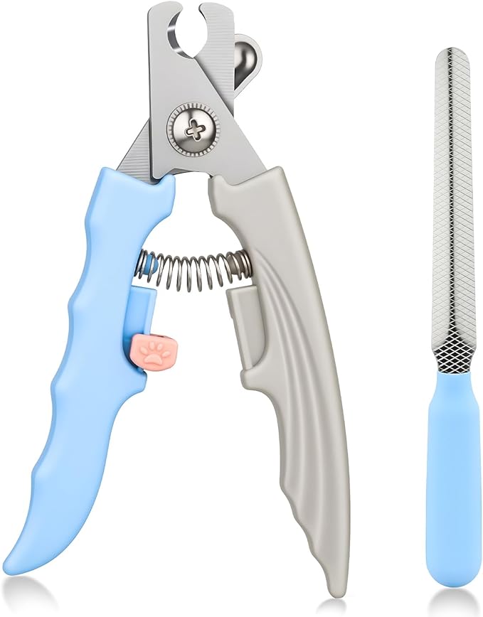 Dog and Cat Nail Clippers,Dog Nail Trimmer with Safety Guard,Prevent Excessive Nail Trimming,Free Nail File Included, Professional Grooming