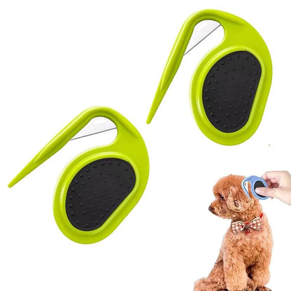 Grooming Knife for Long-Haired Pets - Remove Clumps Pet Knotting Massage Comb,3 In1 Multifunctional Dog Comb For Removing Tangled and Loose Hair (Green, Large)