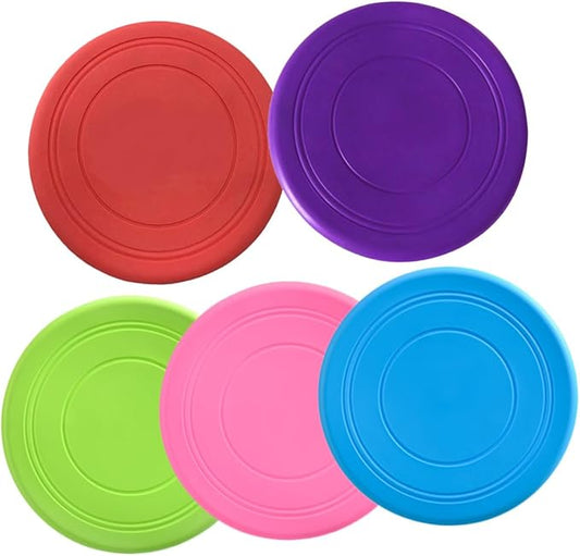 Milisten Dog Training Flying Disc 5 Pack of Interactive Disc Toys for Dogs Safe for Chewing Biting Realistic Design