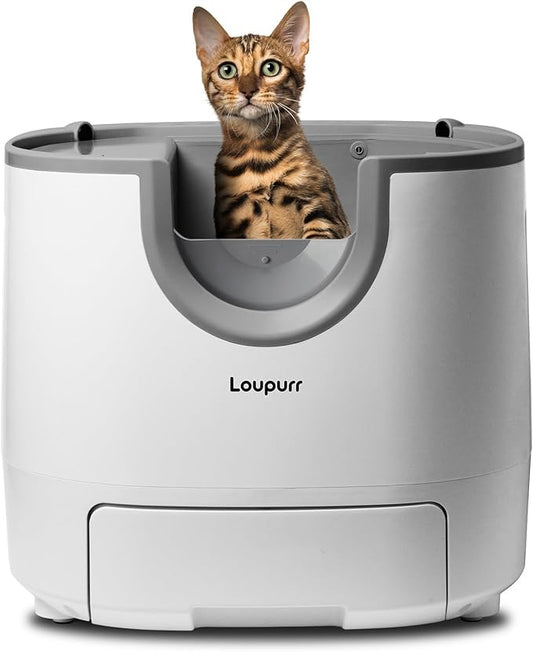 L1 Open-Top Automatic Cat Litter Box Self-Cleaning, Easy Maintenance with Multi Safety Sensors, Large Capacity, Includes Trash Bags (2026 Upgraded Model)