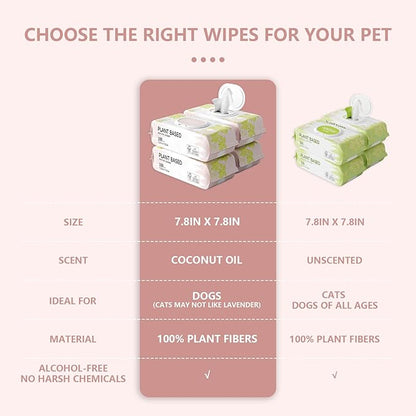400 PCS Pet Wipes for Paws and Butt Hypoallergenic Pets Cleansing & Deodorizing Anal Gland Hygienic Puppy Wipes for Dogs Face and Body