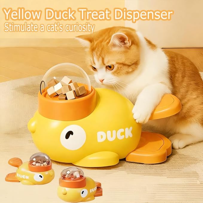 Dog Interactive Treat Dispenser Toy,Slow Feeder Dog Bowl,Dog Interactive Treat Feede Toys,IQ Training and Workout for Cats and Dogs. (Yellow)