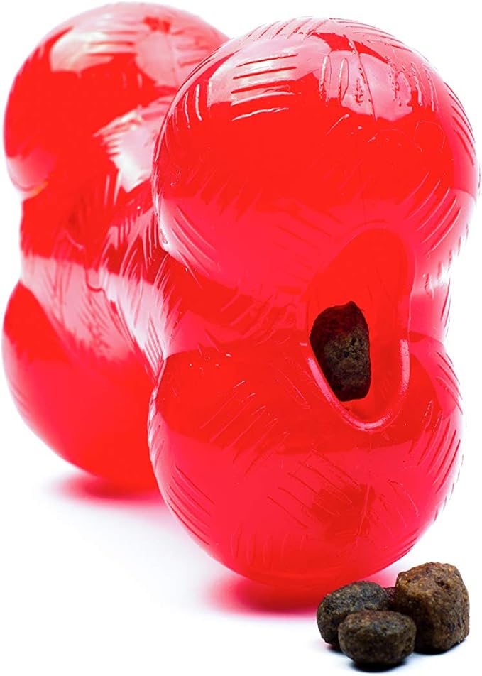 SPOT Play Strong Bone- Durable TPR Long Lasting Dog Chew for Aggressive Chewers, Hole for Treats, Virtually Indestructible Toy for Medium Dogs & Puppies - 5.5 inch