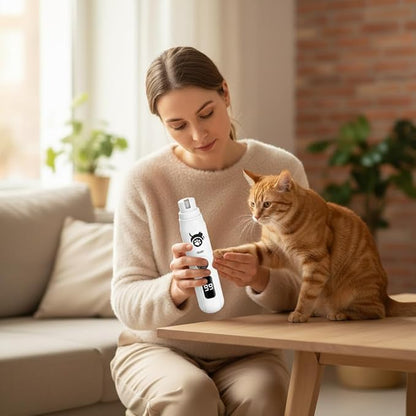 Dog Nail Grinder Quiet, Dog Nail Clipper with 3 Speeds & LCD Screen, Low Noise Safe Pet Nail Trimmers for Small Medium Large Dogs & Cats by Professional Grooming Tools.