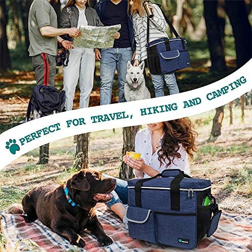 PetAmi Dog Travel Bag Organizer, Pet Supplies Diaper Tote, Navy Blue Large - Image 6