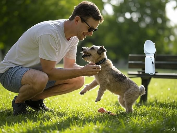 Collapsible Portable Dog Water Bottle & Bowl – Leak-Proof Pet Water Bottle for Dogs, Travel & Walking Accessory