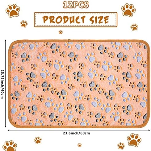 Tegeme 12 Pcs Puppy Blanket for Cat, 23 X 16 Inch, Dark Gray, White, Camel - Image 2