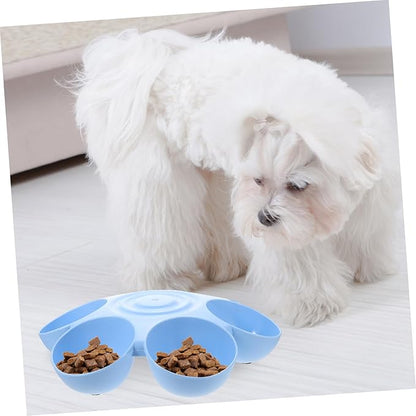 Indoor Multi-pet Feeding Bowl Flower-Shaped Pet Feeder for Cats and Dogs Easy to Plastic Cat Food Dispenser for Home Use for Multiple