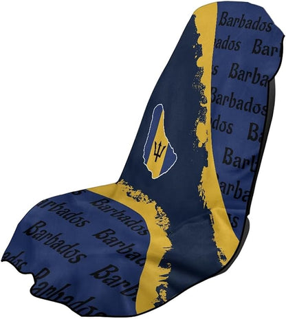 SEANATIVE Seat Cover Towel, Sweat Carseat Protector, Flag of Barbados Car Towel Cushion Cover Perfect for Car Truck SUV Seat, Great for Surfing Yoga Gym Workout