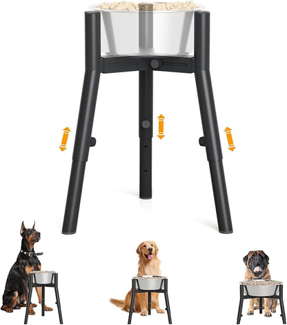 SHAINFUN Raised Dog Bowl Stand for Medium & Large & Extra Large Dogs, Adjustable Wide 7-10.7" Heights 9.8-13.4" (Bowl Not Included)
