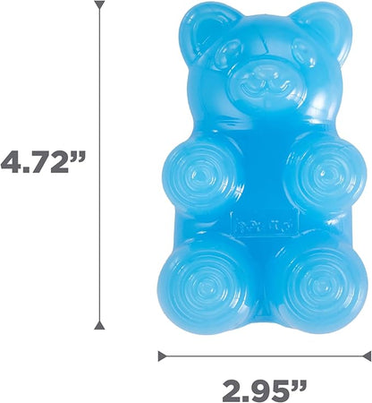 Outward Hound Gummiez Bear Dog Toy & Treat Stuffer, 4.7″ x 3″ Blue Raspberry-Scent Interactive Chew for Dogs, Promote Healthy Teeth, Gums & Mental Enrichment, Reduce Boredom & Support Dental Health