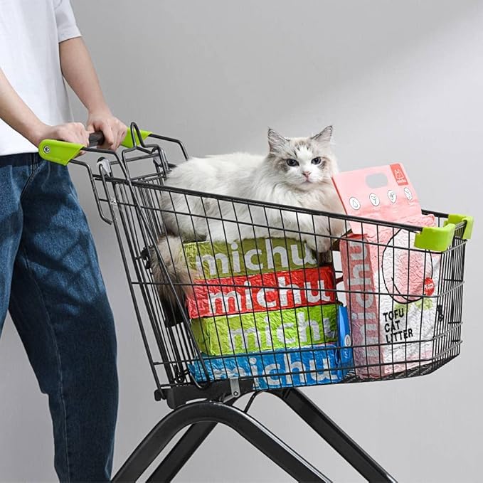 Michu Tofu Cat Litter Natural Clumping Tofu Cat Litter 5.5lb/88oz 5 Scents (Watermelon + Mixed, 2 Pack)