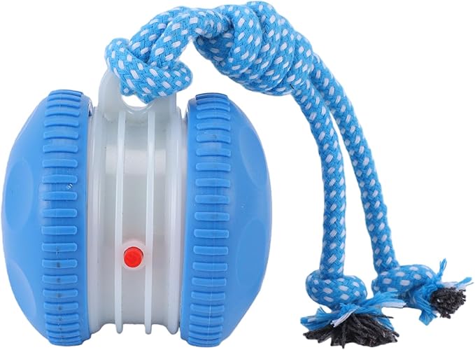Interactive Dog Toy, Random Electric Automatic Moving and Rolling Ball with Rope, for Small Medium Large Dogs