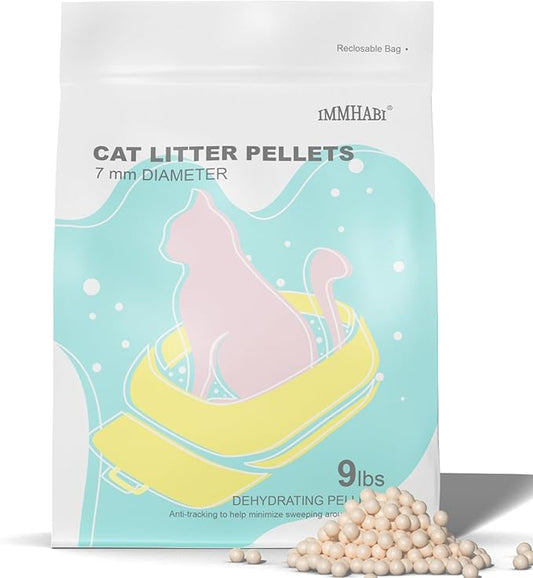 Generic Cat Litter Pellets Refills - 9 lbs, Exclusively for Dual-Layer Litter Box Systems, Dehydrating, Long-Lasting Odor Control