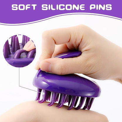 Cat Brush with Soft Rubber Pins, Washable Silicone Pet Brushes for Indoor Cats Kitty - Grooming Shedding Massage & Bath, Removes Hair Mats, Tangles, Loose Fur for Short to Long Haired