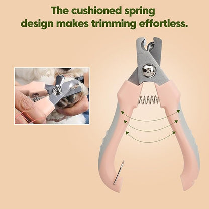 Self-Cleaning Cat Brush for Shedding with Cat Nail Clipper 2-Piece Set for Pets That Shed a Lot or Have Overgrown Nails,Including Long-Haired & Short-Haired Cats, Small & Medium Dogs, Rabbits and More