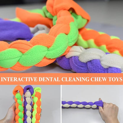 ASOCEA 3 Pack Dog Rope Toys Dog Flirt Pole Replacement Toys Pet Interactive Cotton Chew Toys Chase and Tug for Small Medium Dogs Puppies Breed Chewers …