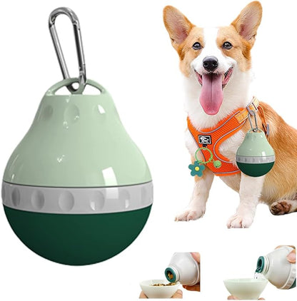 Dog Travel Water Bottle Detachable Bowl Leak Proof Portable ，Silicone Bottle Body，Collapsible and Suitable for Small Pets for Outdoor Walking, Hiking, Travel