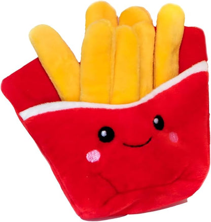 Glow Pups Dog Toys Food Parody Plush Dog Toy with Squeaker, Doggy Bag Hide and Seek Toy, Crinkly Bag for Burrowing Fun, Promotes Mental Stimulation and Reduces Stress, 12" x 9" x 5", Red Striped