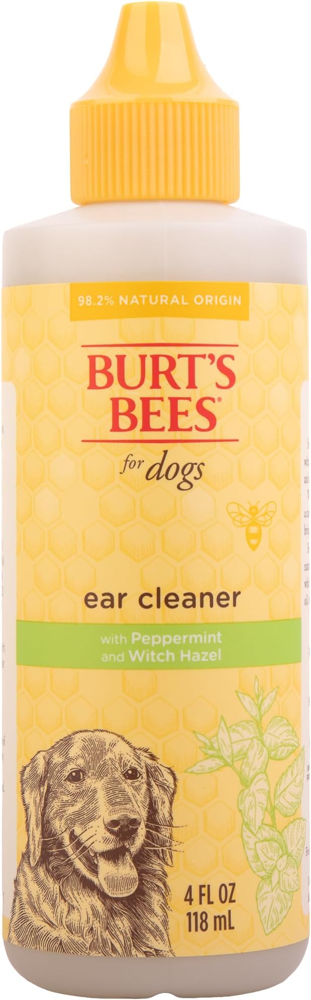 Burt's Bees for Pets Ear Cleaner for Dogs with Pepeprmint and Witch Hazel, 24pk, 99.7% Natural Origin Formulas, Dog Ear Cleaner, Ear Cleaning Solution for Dogs, 24pk, 4 oz