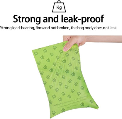 Dog Poop Bags Rolls, Lavender Scent Biodegradable Light Green, Large 9x13 Inch With Dispenser, Leakproof & Easy Tear 240 Count (16 Rolls) for Outdoor Dog Walking