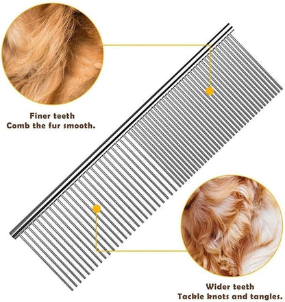 Dog Combs for Grooming, Metal Cat Comb for Long Haired - Image 3