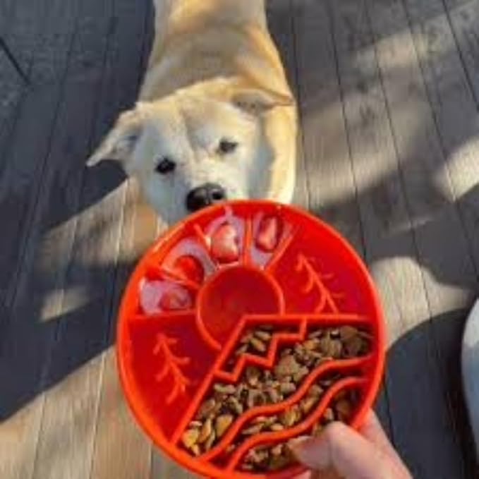 SodaPup Great Outdoors Enrichment Bowl – Durable Slow Feeder Bowl Made in USA from Non-Toxic, Pet-Safe, Food Safe Material for Mental Stimulation, Slowing Down Eating, Healthy Digestion, & More