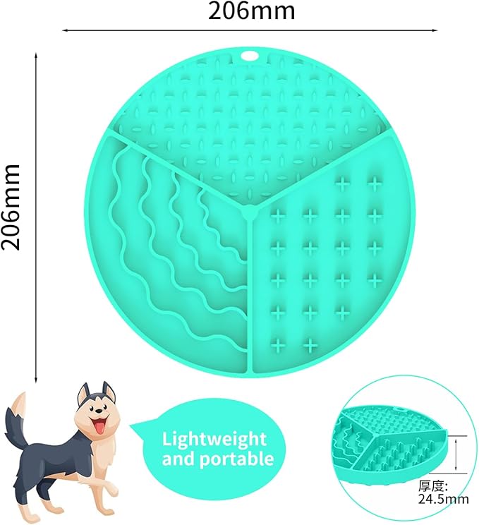 Silicone Slow Feeder Dog & Cat Bowl | Puzzle Cat Feeder for Slow Eating, Non-Slip Fun Pattern, Mental Enrichment, Digestion & Bloat Relief | Interactive Pet Enrichment Bowl, Prevents overeating(Green)
