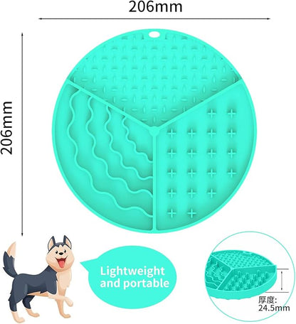 Silicone Slow Feeder Dog & Cat Bowl | Puzzle Cat Feeder for Slow Eating, Non-Slip Fun Pattern, Mental Enrichment, Digestion & Bloat Relief | Interactive Pet Enrichment Bowl, Prevents overeating(Green)