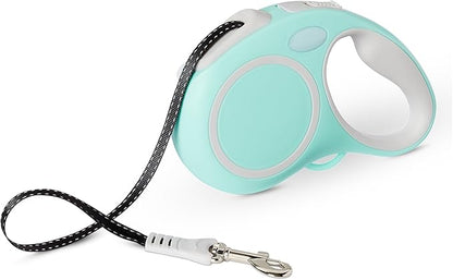 Amazon Basics Retractable Dog Leash, Double-Sided Reflective, 5m, Size S, Blue