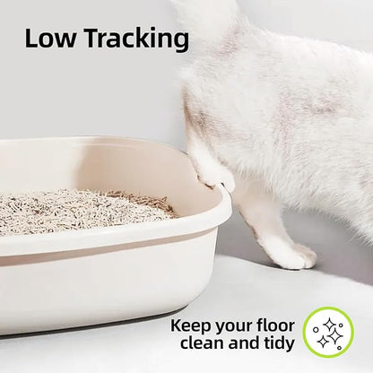 Tofu Cat Litter Strong Clumping Litter 99.9% Dust Free and Flushable Cat Litter, Natural Sustainable Ingredients Odor Control, Low Tracking