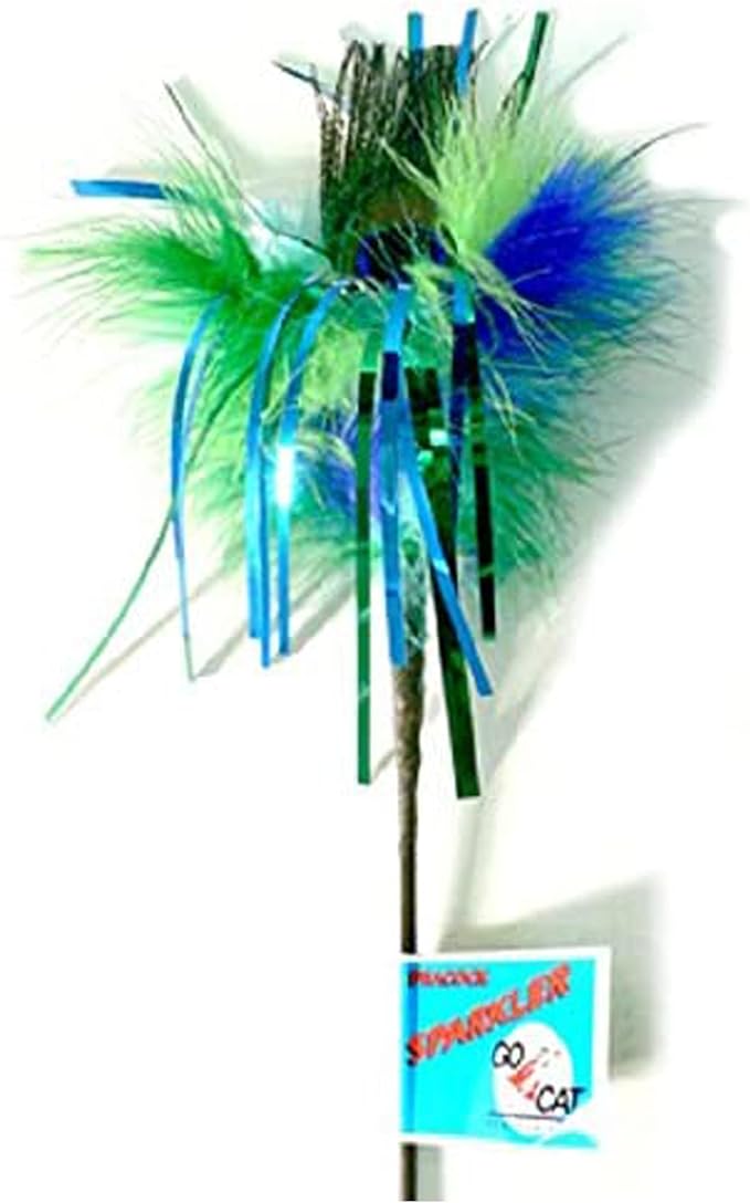 Peacock Sparkler Cat Toy 36" Long