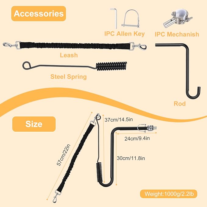 Dog Bike Leash, Hands Free Dogs Bike Attachment, Bike Riding Dog Hands Leash for Exerciser Training, Jogging, Cycling and Outdoor, Reflective Design & Shock Absorbing Elastic Rope