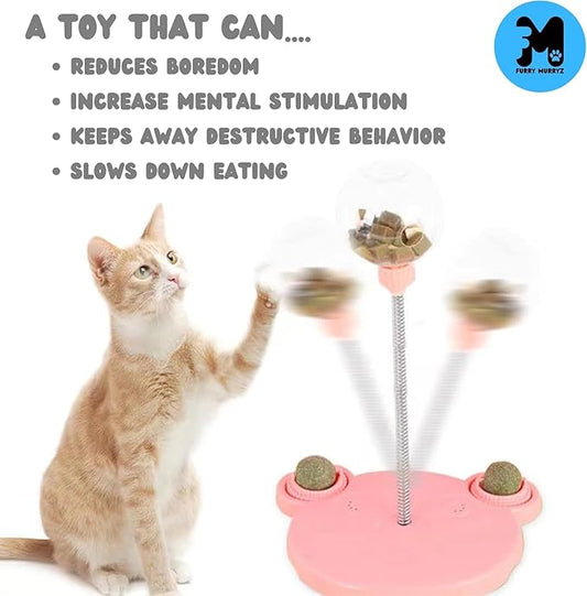 Leaking Treats Ball Pet Feeder Toy, Pet Toy Treat Dispenser,Interactive Pet Toy,Slow Feeder,Funny Pet Leaking Ball Cat Dog Slow Feeders,Feeder for Cats & Dogs for Hunting Chasing and Exercise (Mix*2)
