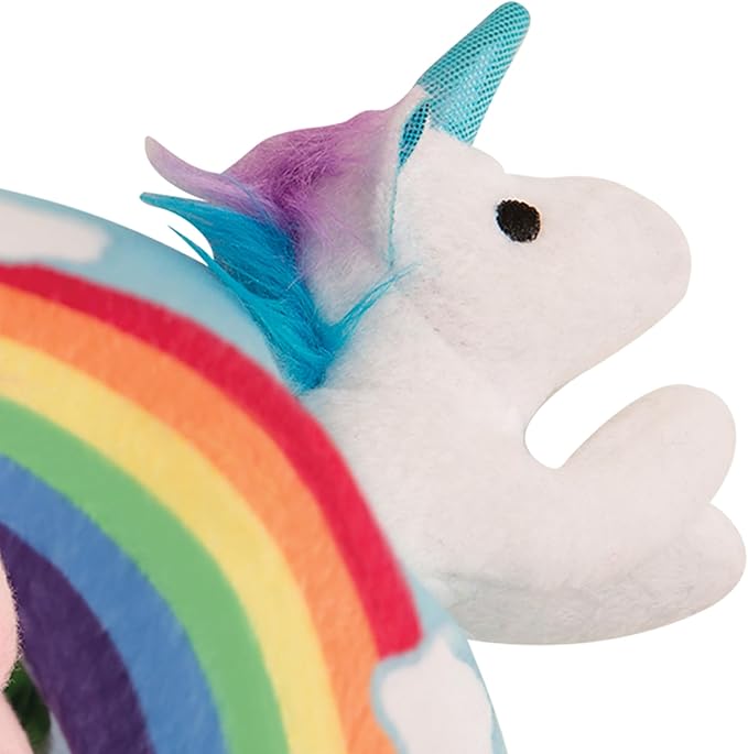 Snugarooz Hide & Seek Rainbow Dog Toy with Repair Patch – Interactive Plush Rainbow with 3 Squeaky Unicorns – Designed for Fun and Engaging Play for Your Pup
