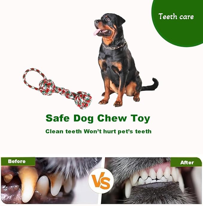 Dog Rope Toys, Interactive Dog Toys for Aggressive Chewers,Tug of War Dog Toy for Boredom, Teeth Cleaning, Suitable for Small Medium Dogs