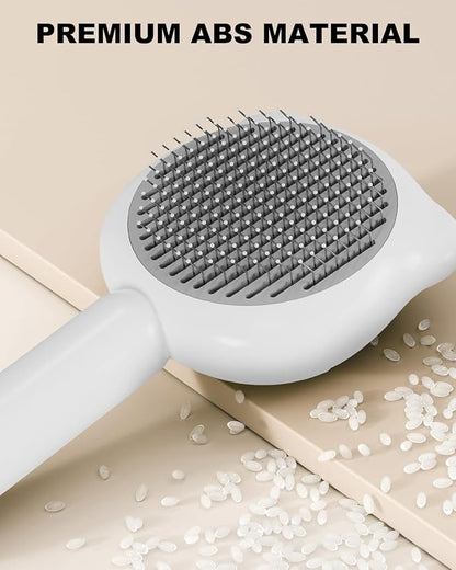 Dog Brush for Shedding, Gentle Self Cleaning Pet Brush with Release Button for Cats and Dogs, Easy to Remove Loose Hair Daily Grooming Tool During Shedding Season