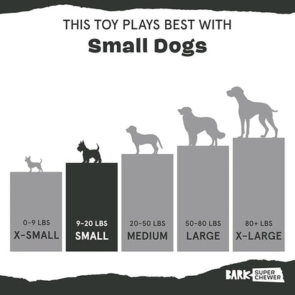 Barkbox Dog Toys – Toy G BIV Rainbow Super Chewer Tug Toy for Enthusiastic Chewers with Double Reinforced Strap and Tough Rubber Clouds – Small