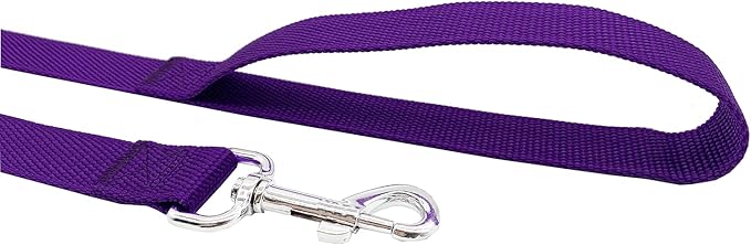 Nylon Dog Training Leash, Traction Rope, 4/5/6 Feet Long, 3/4 Inch 1 Inch Wide, for Small and Medium Dogs (1'' x 4 FT, Purple)