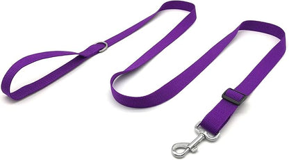6FT/ 10FT Adjustable Dog Leash, Nylon Dog Leashes for Medium Large Dogs (6FT, Purple)