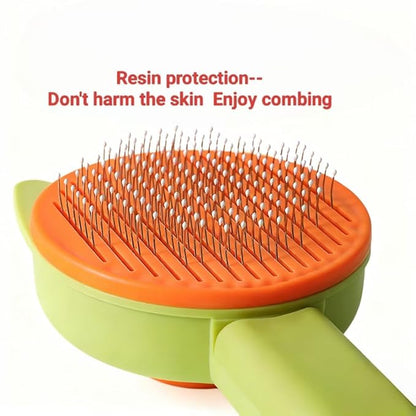Cat Brush for Shedding, Kitten Brushes for Indoor Cats, For Long or Short Haired Cats,Cat Hair Brush Grooming Deshedding Brush for Dog Kitten Removes Loose Fur and flea removal comb, Green